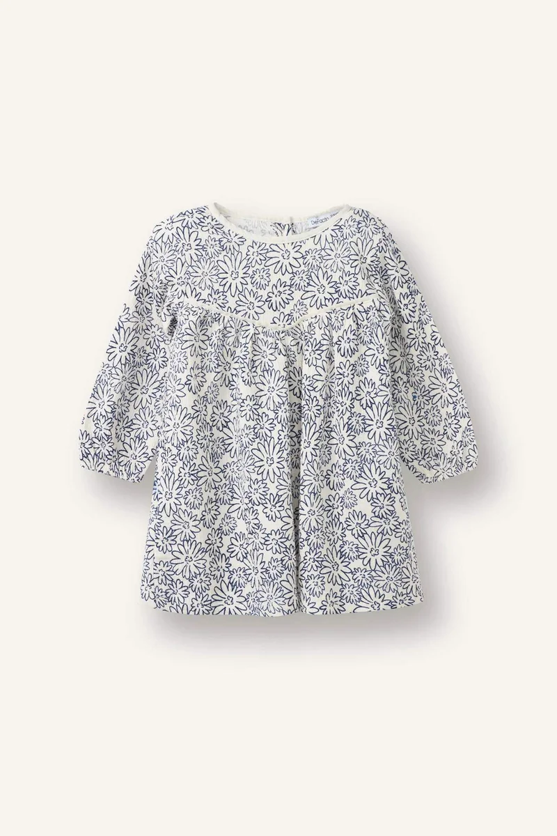 Defacto Baby Girl Patterned Muslin Dress