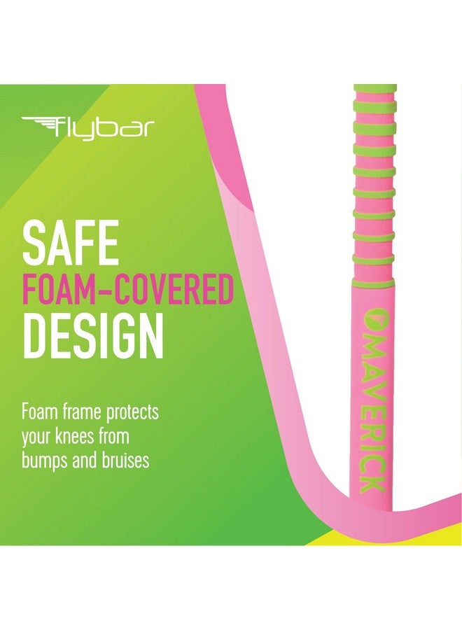 Flybar Flybar Maverick 2.0 Foam Pogo Stick for Kids Ages 5 and Up, 40 to 80 Pounds, Outdoor Kids Toys, Pogo Stick for Boys and Girls, Rubber Grip, by The Original Pogo Stick Company (Pink/Green) - Image 3