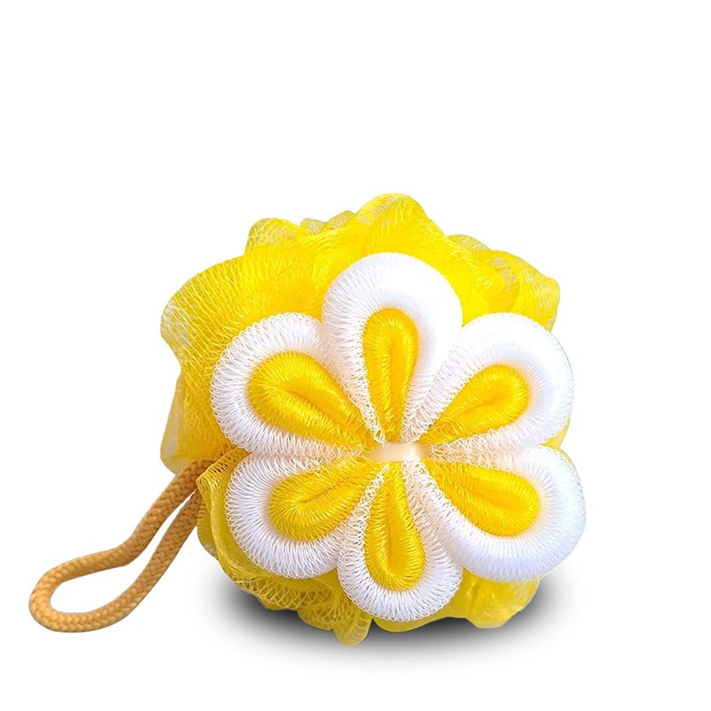 Majestique Loofah Bathing for Women, Body Scrubber for Men - Exfoliating Body Wash Scrubber - Flower-Shaped Lightweight Bath Sponge - Soft & Recyclable Material - Image 1