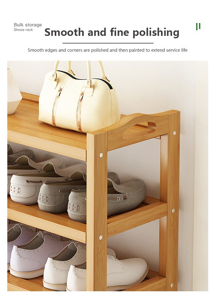 ULHYC 5-Tier Shoe Rack Organizer Bamboo 60x25x81 cm - Image 2