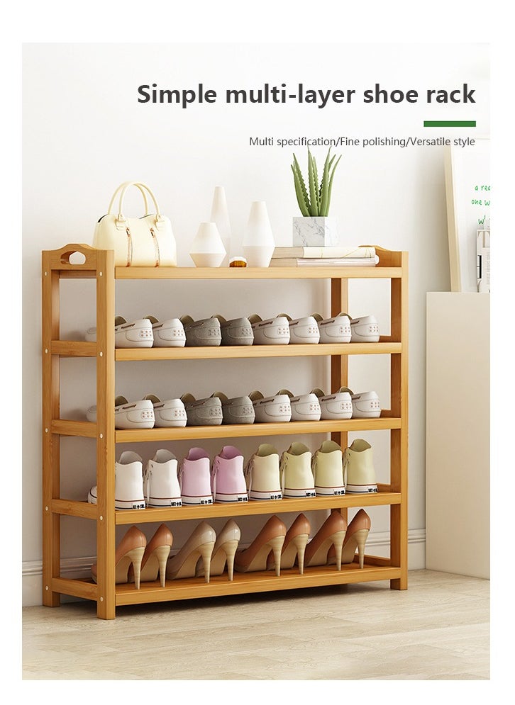 ULHYC 5-Tier Shoe Rack Organizer Bamboo 60x25x81 cm  - Image 1
