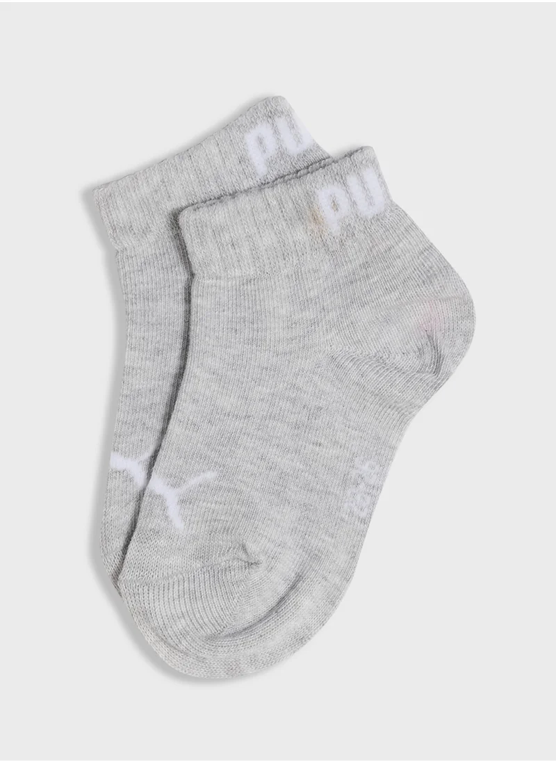 PUMA Youth 3 Pack Plain Quarter Socks