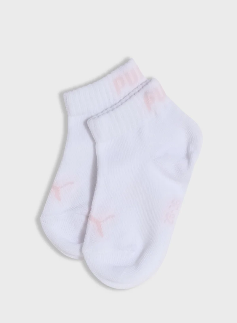 PUMA Youth 3 Pack Plain Quarter Socks