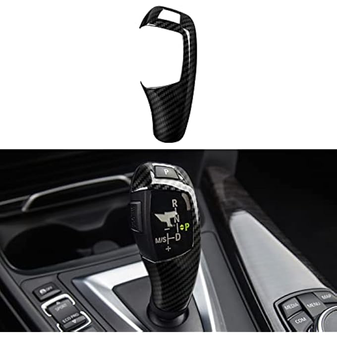 ريحني ملصق سيارة HENGYUESHANG ملصق مقبض ناقل الحركة غطاء غطاء ناقل الحركة بلون كربوني ABS يناسب تجهيزات BMW F20 F21 F21 F22 F23 F30 F31 F32 F33 F34 F35 F36 F07 F10 F12 F13 F15 F16 F25 F26 ملحقات نمط A - Image 2