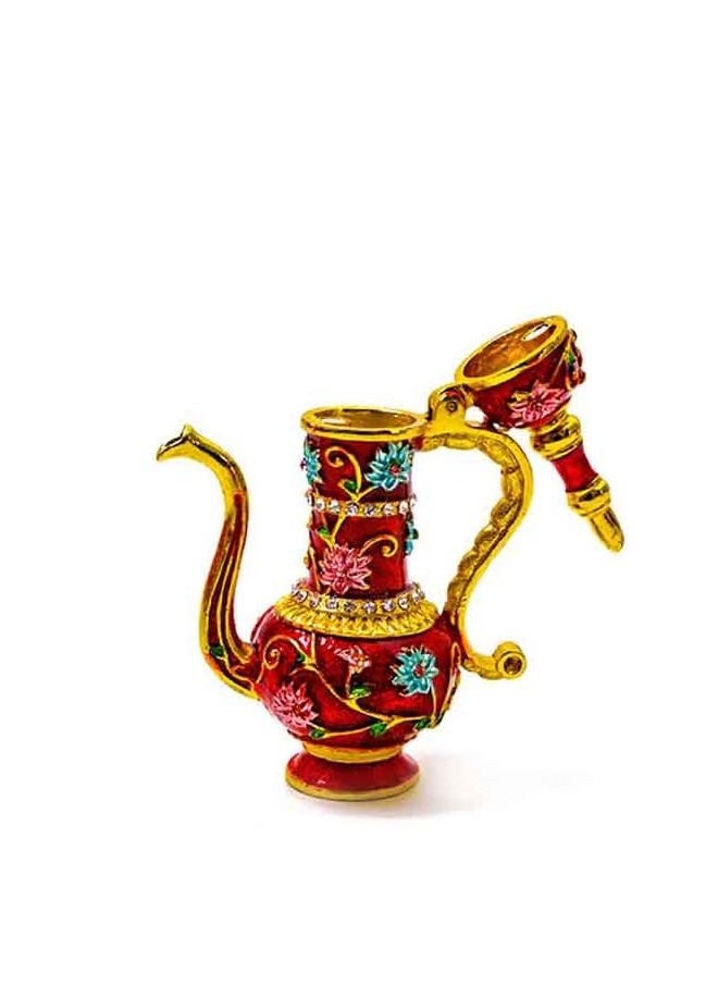 Generic - Tea Pot Decorative Piece, Dubai Souvenir Arabic Tea Pot, Arabic Traditional Tea Kettle- Red - Image 1