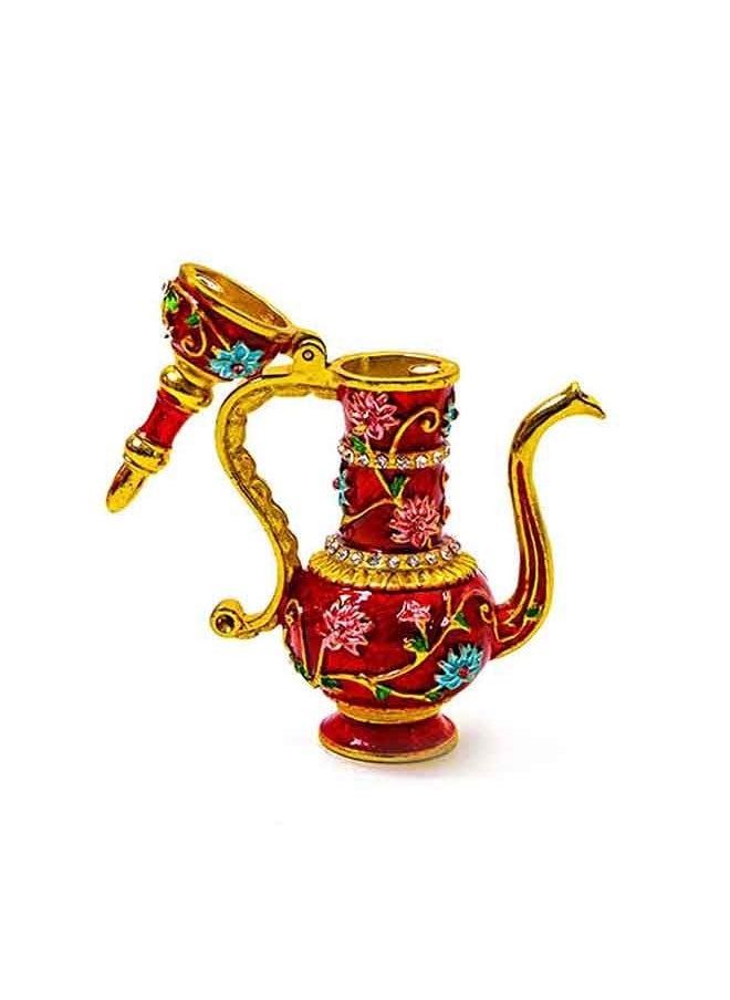 Generic - Tea Pot Decorative Piece, Dubai Souvenir Arabic Tea Pot, Arabic Traditional Tea Kettle- Red - Image 1