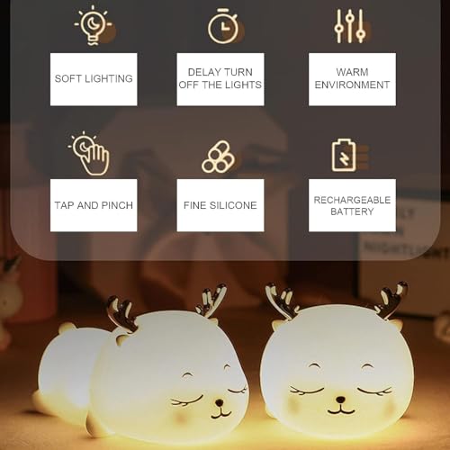 One94Store Cute Cat Touch Silicone Night Lamp – 7-Color LED Light, USB Rechargeable Multicolor Night Light for Kids Bedroom, Romantic Decor, Valentine Day Gift, Love Gift for Her, Couple Gift - Image 4
