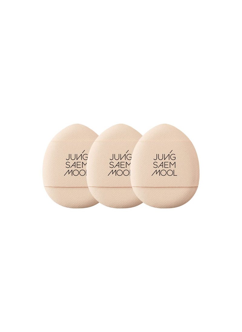JUNG SAEM MOOL JUNGSAEMMOOL OFFICIAL Skinny Tap Puff 3pcs  Finger Puff  Mini Makeup Puff  Korean Makeup Artist Brand 