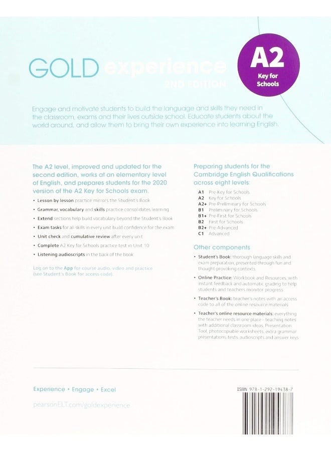 GOLD EXPERIENCE 2ND EDITION A2 WORKBOOK - Image 2
