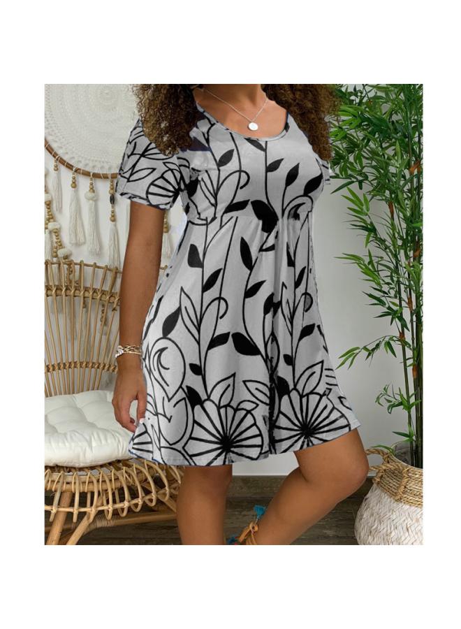 Popular European And American Women's Skirt Short Sleeve Dress Spring And Summer 202 New Women's Dress 