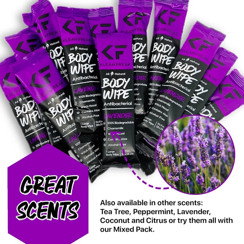 Klean Freak - Body Wipes - Dozen Pack - Lavender - Image 2