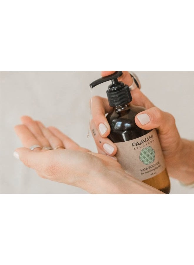 PAAVANI Ayurveda - Vata Body Oil - For Dry Skin - Nourishing Oil - Abhyanga Body Oil - 4 oz - Image 5