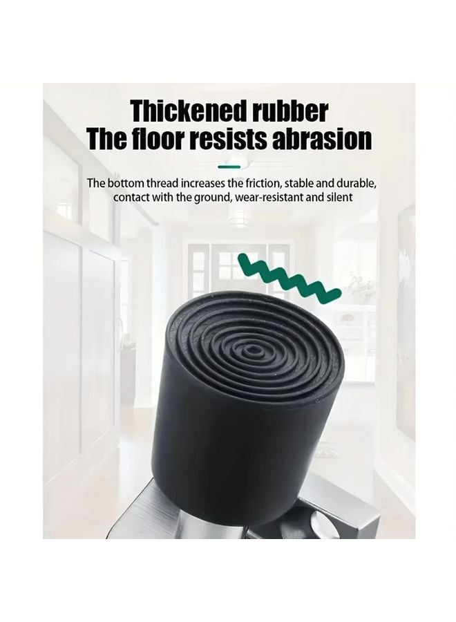 قطعتان من مثبت الباب المخفي سبيكة الزنك الفضي القابل للتعديل المضاد للاصطدام مع لاصق ومسامير - Image 5