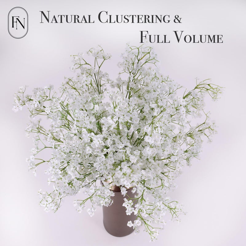 FLORANET Artificial Baby's Breath (12 Pack) - 26" Real Touch Silk Stems for Wedding Bouquets, Centerpieces, Home Decor - Hyper-Realistic Faux Flowers for DIY, Vase Arrangements & Bridal Events - Image 4