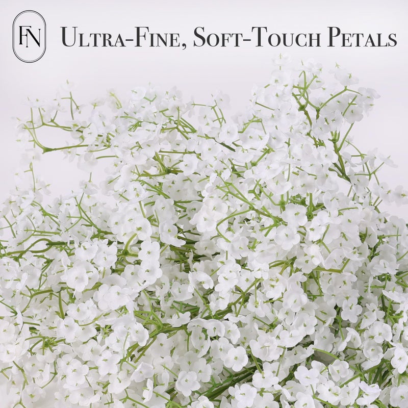 FLORANET Artificial Baby's Breath (12 Pack) - 26" Real Touch Silk Stems for Wedding Bouquets, Centerpieces, Home Decor - Hyper-Realistic Faux Flowers for DIY, Vase Arrangements & Bridal Events - Image 3