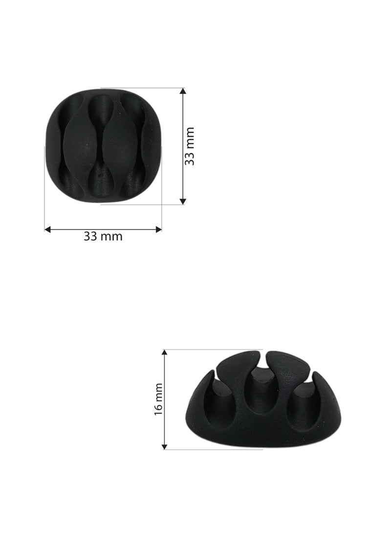 هاي-تيك حامل ومنظم الكابلات، حل إدارة الكابلات للمنزل والمكتب، حامل أسلاك متين وقابل لإعادة الاستخدام - Image 3