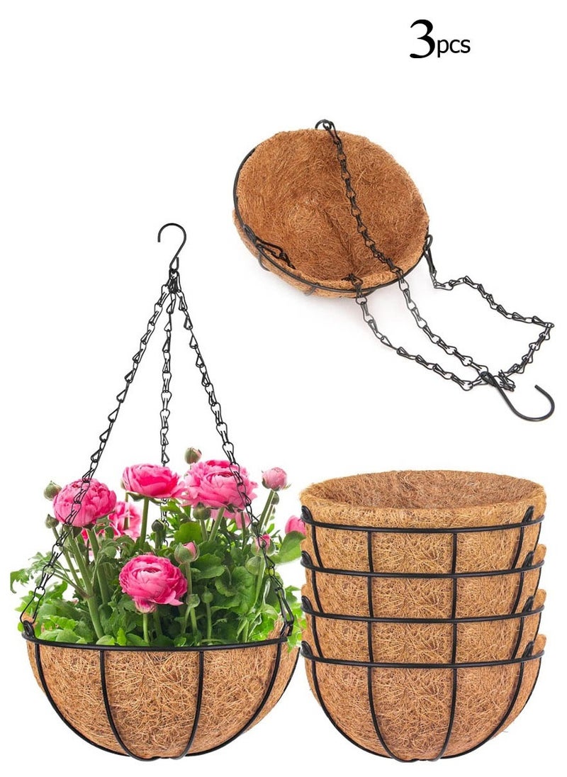 co arma Set of 3  hanging plant baskets, for indoor, outdoor, patio and garden use  - Image 1