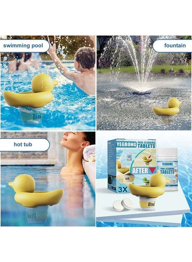 ييبونغ تطفو تنظيف المسبح واللوحات المحفورة ، وأقراص كلور 100 جرام ، وأقراص الكلور مع موزع الكلور العائم ، وعلامات التبويب الطويلة التي تدوم ، وعلامات الكلور للسباحة لأحواض الأحواض الساخنة ، وأحواض أحواض سباحة ، وحوض سباحة. - Image 4