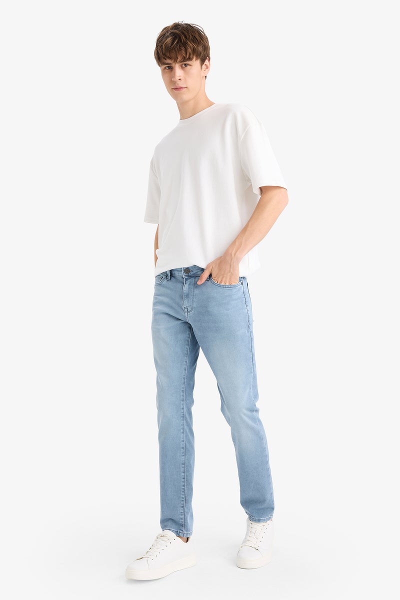 DeFacto Blue Man Pedro-Slim Fit Denim Trousers Casual - Image 2