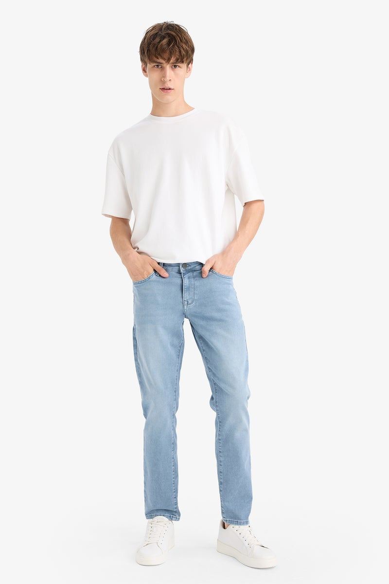 DeFacto Blue Man Pedro-Slim Fit Denim Trousers Casual - Image 1