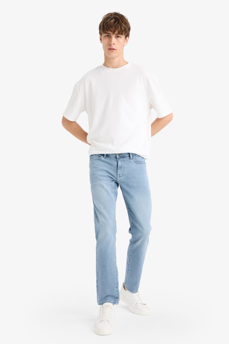DeFacto Blue Man Pedro-Slim Fit Denim Trousers Casual - Image 4