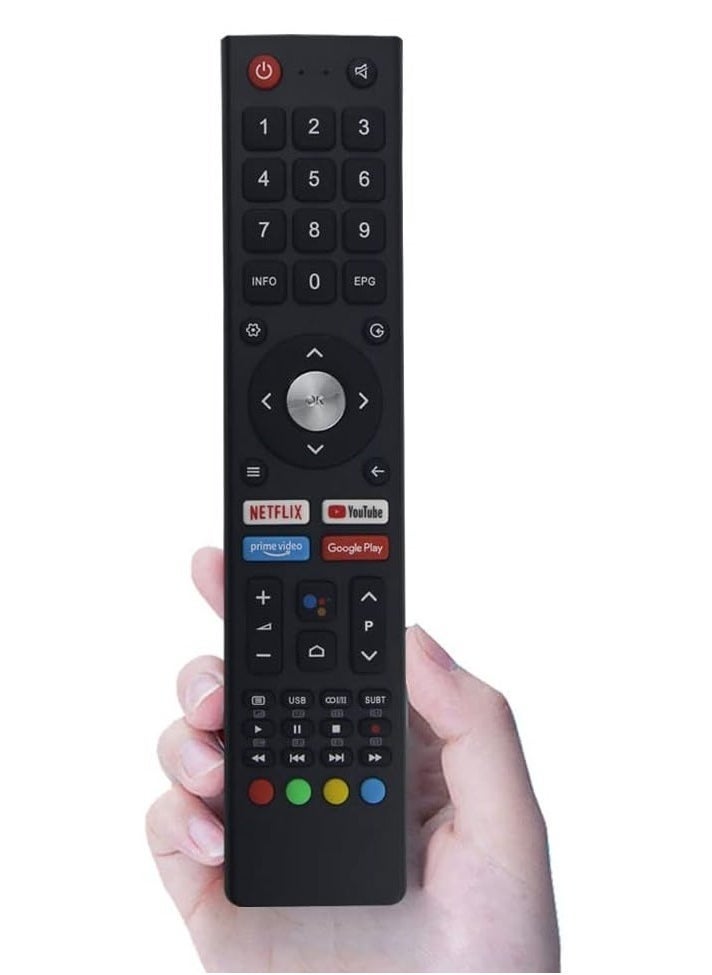 جهاز تحكم عن بعد جديد للتلفاز الذكي CHIQ U55H7A، U58H7A، U43H7A – بديل لجهاز تحكم LED Aiwa (GCBLTV02ADBBT)، أسود - Image 4