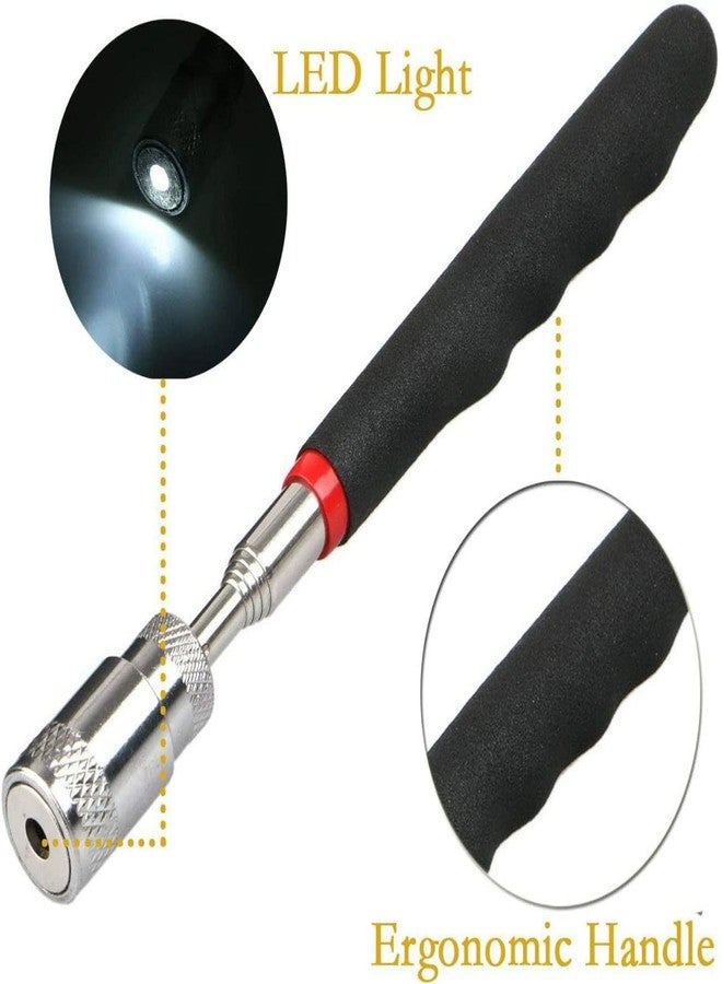 TERXA Telescoping Magnetic Picking Tool With LED Flash Light | Stainless Steel Magnet Stick | Hand Tool | Extendable Rod Stick | For Screws/Nut/Bolt/Auto Repair (Pack of 1,Multicolor) - Image 5