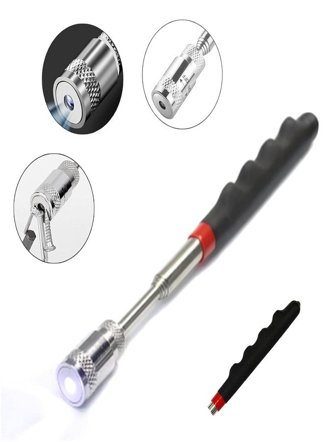 TERXA Telescoping Magnetic Picking Tool With LED Flash Light | Stainless Steel Magnet Stick | Hand Tool | Extendable Rod Stick | For Screws/Nut/Bolt/Auto Repair (Pack of 1,Multicolor) - Image 3