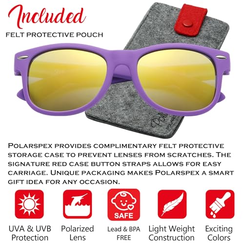 PolarSpex Toddler Sunglasses UV Protection – Unbreakable Kids Polarized Sunglasses with Case for Boys & Girls age 2-8 - Image 2