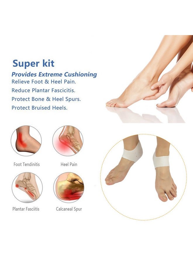 Pnrskter Heel Cups, Plantar Fasciitis Inserts, Heel Pads Cushion (3 Pairs, Fsa Or Hsa Eligible) Great For Heel Pain, Heal Dry Cracked Heels, Achilles Tendinitis, For Men & Women. (Gel Heel Cups) - Image 5