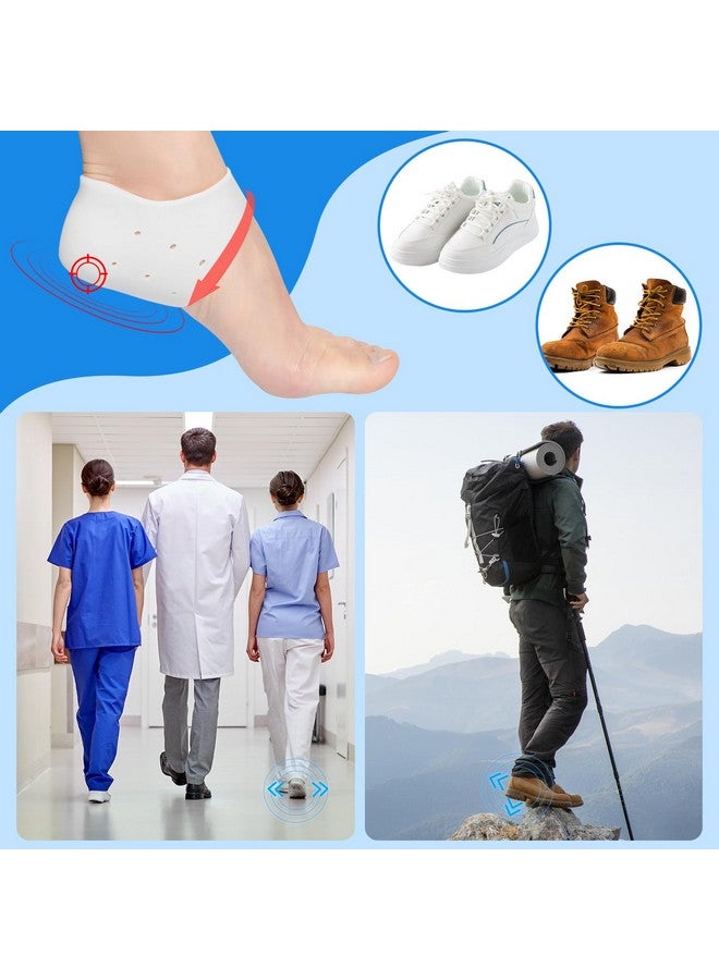Pnrskter Heel Cups, Plantar Fasciitis Inserts, Heel Pads Cushion (3 Pairs, Fsa Or Hsa Eligible) Great For Heel Pain, Heal Dry Cracked Heels, Achilles Tendinitis, For Men & Women. (Gel Heel Cups) - Image 4