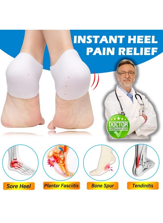 Pnrskter Heel Cups, Plantar Fasciitis Inserts, Heel Pads Cushion (3 Pairs, Fsa Or Hsa Eligible) Great For Heel Pain, Heal Dry Cracked Heels, Achilles Tendinitis, For Men & Women. (Gel Heel Cups) - Image 3