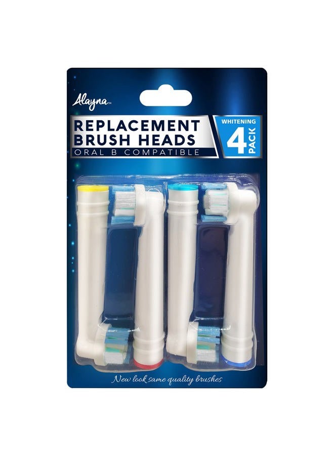 Alayna Professional Sensitive Brush Heads w/ Ultrathin Bristles, Compatible with Oralb Braun Electric Toothbrush- 4 Gum Pro Style- Fits The Oral-B Kids Care Etc. - Image 2