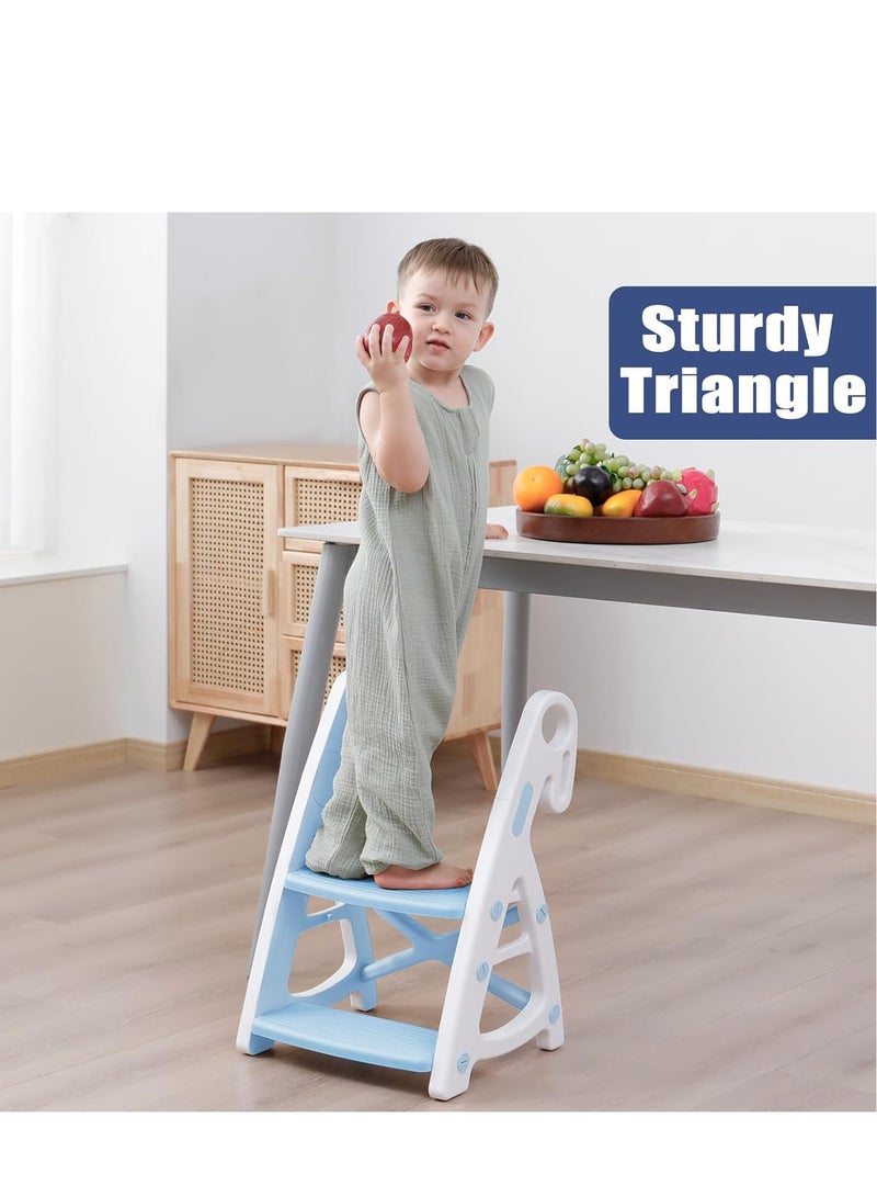 Arabest Potty Training Toilet Teat,Toddler Toilet Seat with Adjustable Step Stool Ladder,2 in 1 Foldable Kids Toilet Training Seat,Splash Guard Anti-Slip Handles for Boy Girl - Image 4