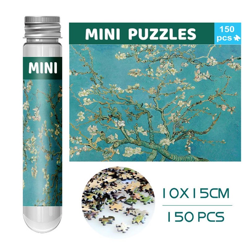 150-piece Mini Test Tube Puzzle, Adult Cartoon Puzzle, Children's Toy, Mini Blue Card Puzzle - Image 2