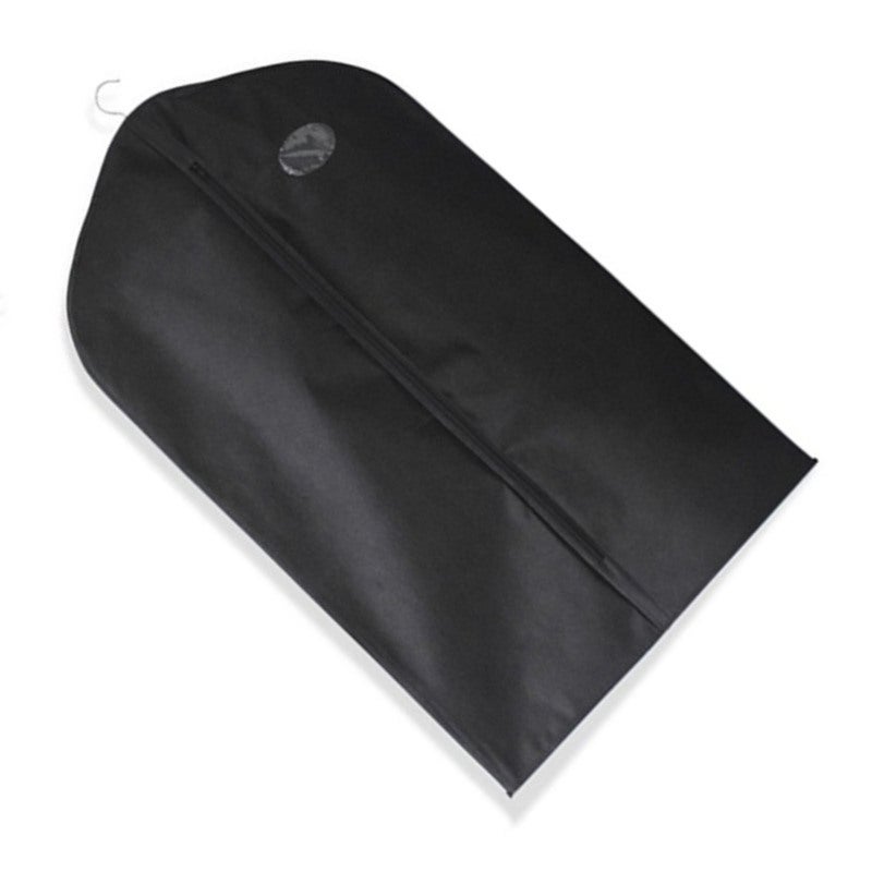 Suit Dust Cover Black Non Woven Fabrics Small Size Hanging Garment Bag for Travel Home - Image 3
