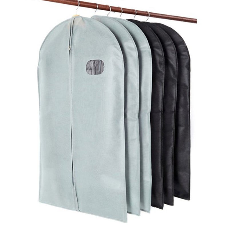 Suit Dust Cover Black Non Woven Fabrics Small Size Hanging Garment Bag for Travel Home - Image 5
