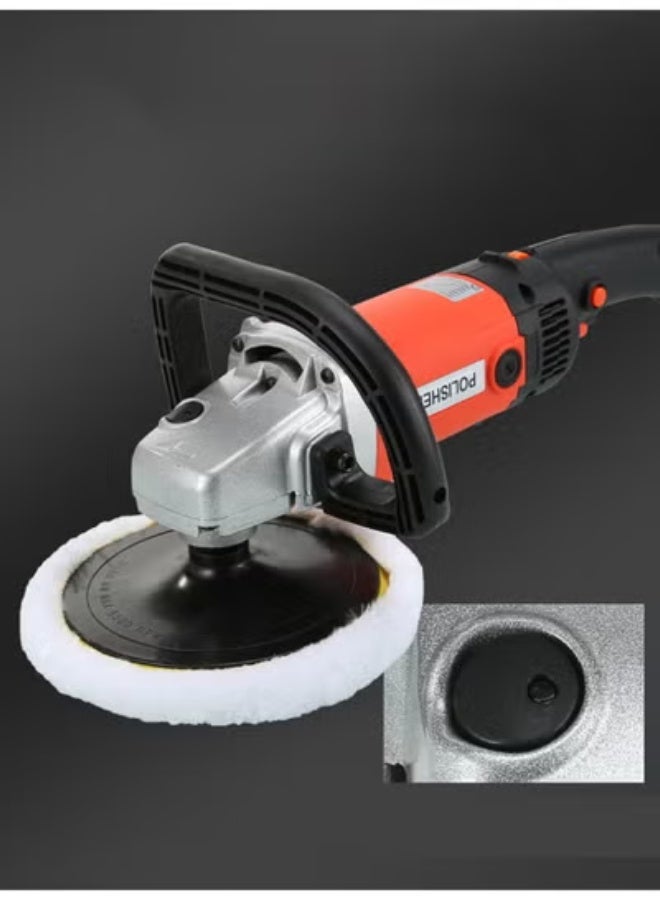 7 Inch Car Polisher, 1200W-1400W Adjustable Speed Buffer Polisher with 3000 RPM, Double Insulated Electric Polisher Machine with Wool Buffing Pad & Backing Pad, Red - Image 4