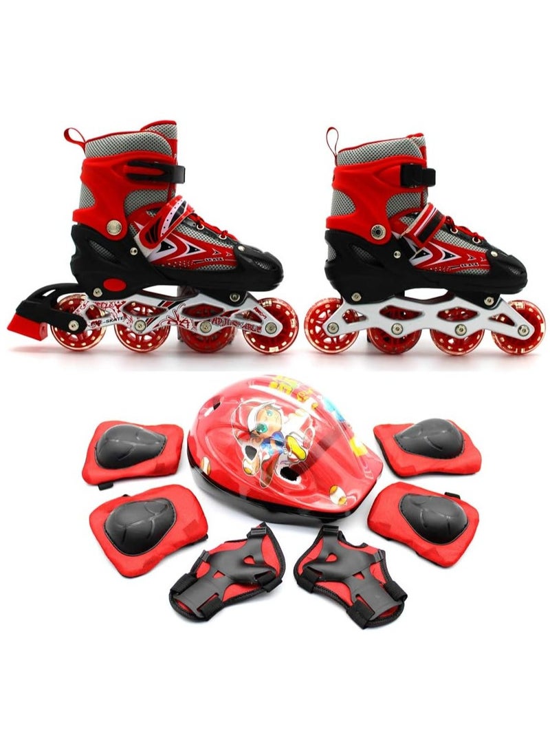 DubaiGallery Kids Sport Shoes Wheel Skate Roller Shoes Skateboard Girl And Boy Drive Roller Skate Shoes with wheels Double Push Button Adjustable - Image 1