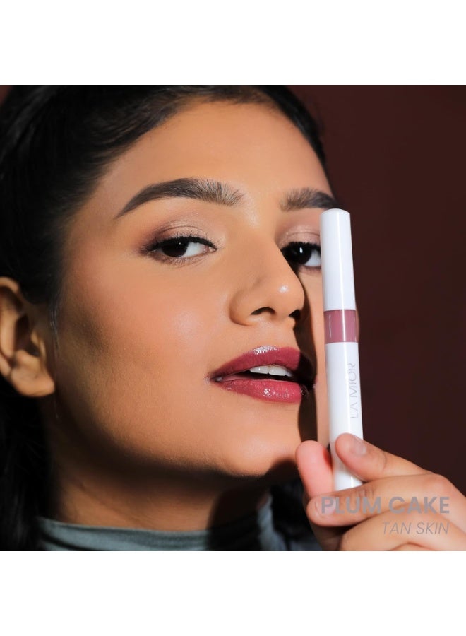 LAMIOR Peptide Glaze Lip Balm - Plum Cake | 3-in-1 Formula for Glossy Shine, Healing, and Nourishment | Pillowy-Soft Lips | Nourishes Dry Skin | Real Reviews, Juicy Results! - Image 4