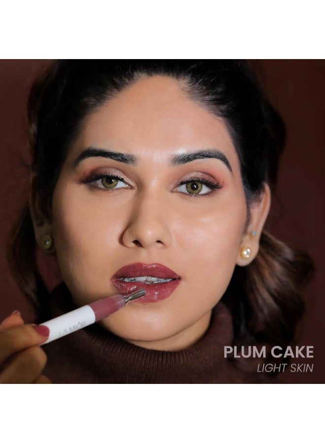 LAMIOR Peptide Glaze Lip Balm - Plum Cake | 3-in-1 Formula for Glossy Shine, Healing, and Nourishment | Pillowy-Soft Lips | Nourishes Dry Skin | Real Reviews, Juicy Results! - Image 3