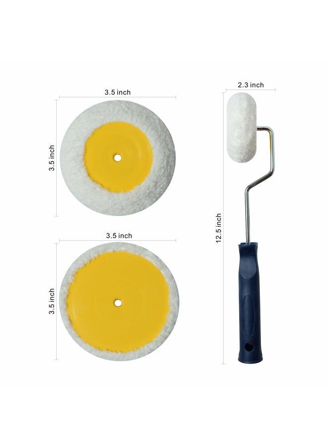 Nichiyo Corner Paint Roller Kit, 3 Pieces Mini Drywall Corner Roller for Use with Water-Based, Oil Or Enamel Paints Edger Corner Paint Roller Tool for Home Office Wall Painting Decoration - Image 2