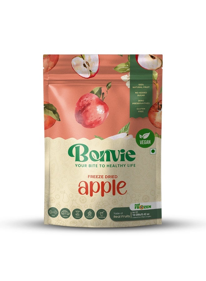 Bonvie Apple Freeze-Dried Fruit Snacks 12g - 100% Natural Sliced Fruit, Great for Healthy Snacking, No Added Sugar, No  Preservatives & Gluten-Free - Image 1