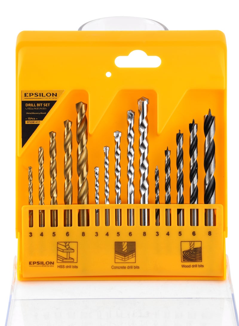 Epsilon Epsilon Drill bit Set (Metal,Masonry,Wood) 1X50  - Image 1