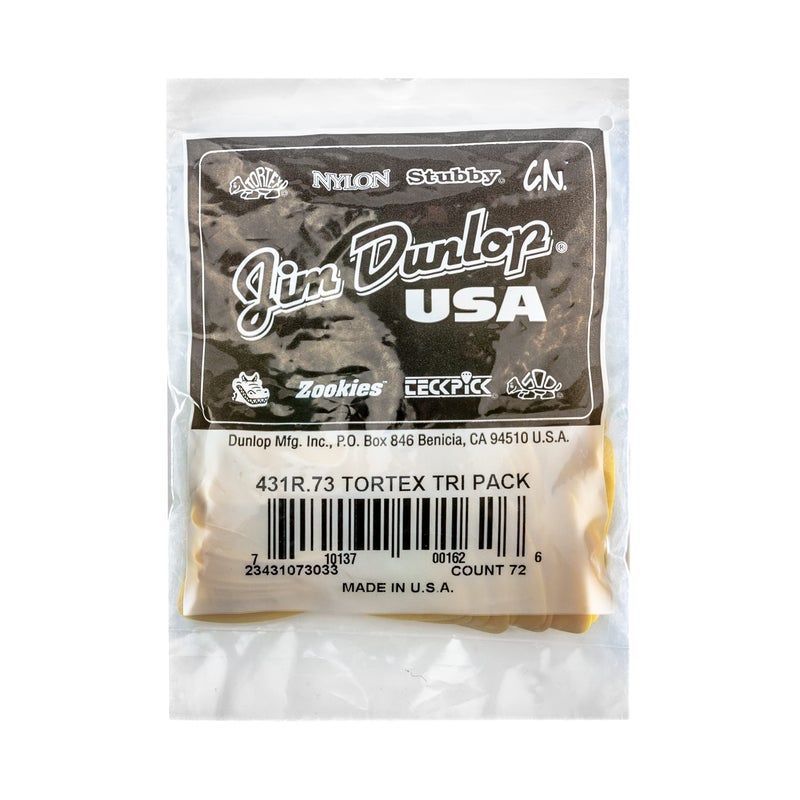 DUNLOP جيم دنلوب توتيكس مثلث 0.73 مم بيك غيتار - 72 حزمة - Image 3