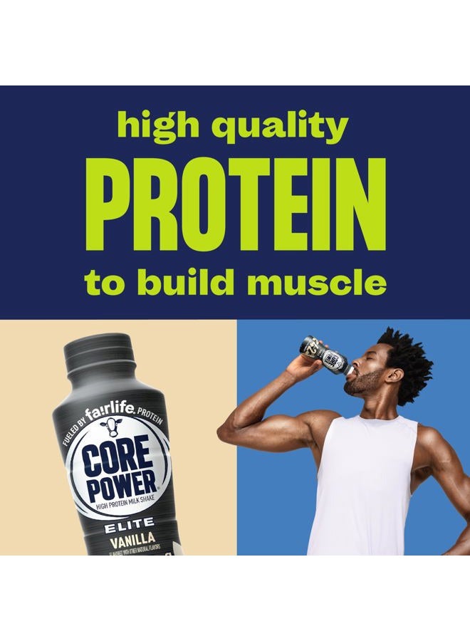 Core Power Elite High Protein Shake, Vanilla, 42g Bottle, 14oz, 12 Pack - Image 3