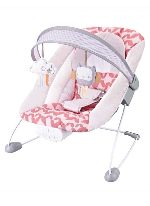 Soft Cushion Baby Bouncer With Soothing Music,  Calm Vibrations and Removable Toys