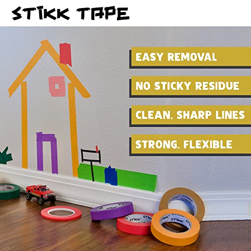 STIKK Painters Tape - 1pk Yellow Painter Tape - 2 inch x 60 Yards - Paint Tape for Painting, Edges, Trim, Ceilings - Masking Tape for DIY Paint Projects - Residue-Free Painting Tape - Image 5