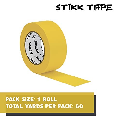 STIKK Painters Tape - 1pk Yellow Painter Tape - 2 inch x 60 Yards - Paint Tape for Painting, Edges, Trim, Ceilings - Masking Tape for DIY Paint Projects - Residue-Free Painting Tape - Image 3