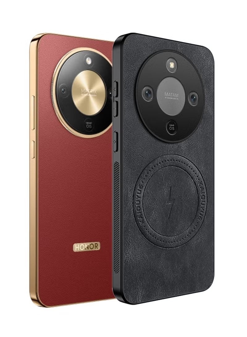 إكس ليفيل لشرف X9d المغناطيسية PU الجلد حالة الهاتف، متوافقة مع الشرف X9d الفاخرة سوبر خفيفة الهاتف الغطاء الخلفي الأسود - Image 1